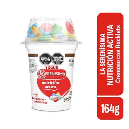 YOGUR LA SERENISIMA CON ROCKLETS 164 GRS CONFITES  ROKLE CEREA